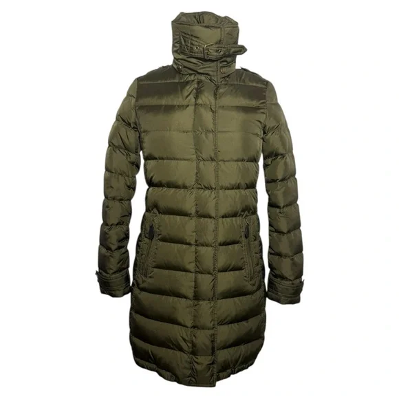 Burberry Brit quilted down puffer coat army green dark olive size Small - Picture 5 of 16
